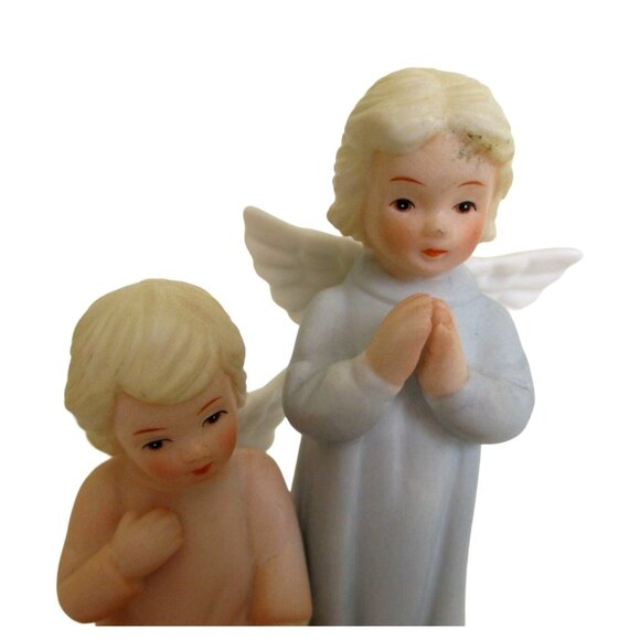 Lefton Angels & Baby Jesus Nativity Scene Figurine - VTG Christopher Collection - Picture 2 of 8